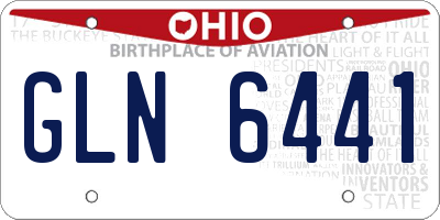 OH license plate GLN6441