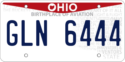 OH license plate GLN6444