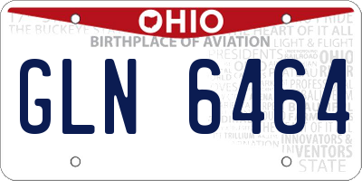 OH license plate GLN6464