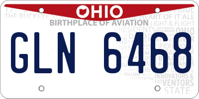 OH license plate GLN6468
