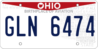 OH license plate GLN6474