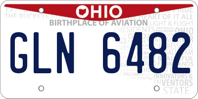 OH license plate GLN6482