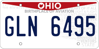 OH license plate GLN6495