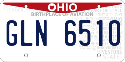 OH license plate GLN6510