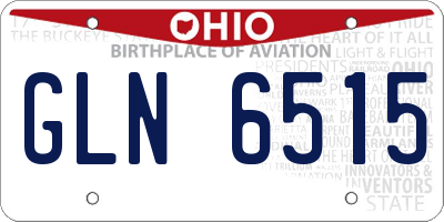OH license plate GLN6515