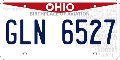OH license plate GLN6527