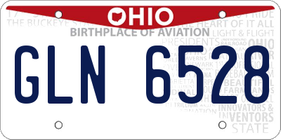 OH license plate GLN6528