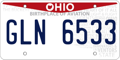 OH license plate GLN6533
