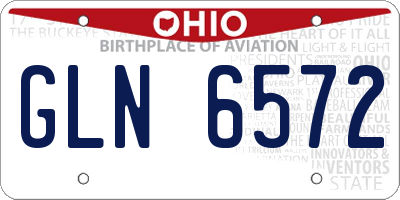 OH license plate GLN6572