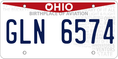 OH license plate GLN6574