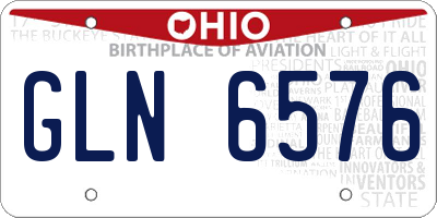 OH license plate GLN6576