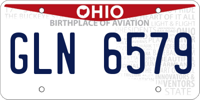 OH license plate GLN6579
