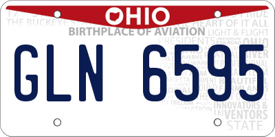OH license plate GLN6595