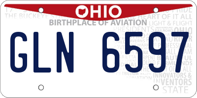 OH license plate GLN6597