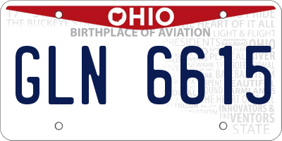 OH license plate GLN6615