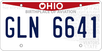 OH license plate GLN6641