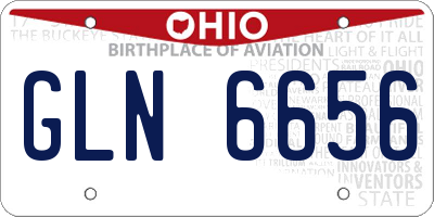 OH license plate GLN6656