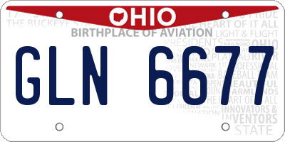 OH license plate GLN6677