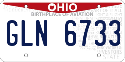 OH license plate GLN6733