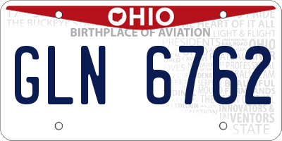 OH license plate GLN6762