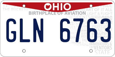OH license plate GLN6763