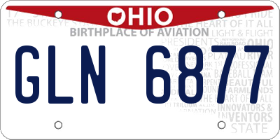 OH license plate GLN6877