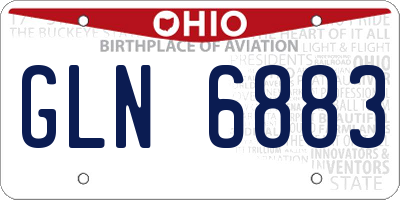 OH license plate GLN6883