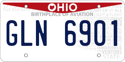 OH license plate GLN6901
