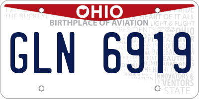 OH license plate GLN6919
