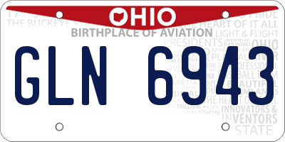 OH license plate GLN6943