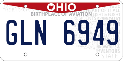 OH license plate GLN6949