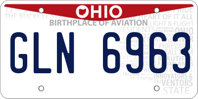 OH license plate GLN6963