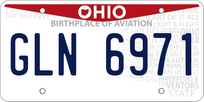 OH license plate GLN6971