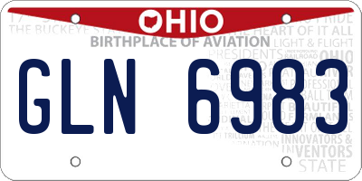 OH license plate GLN6983