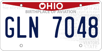 OH license plate GLN7048