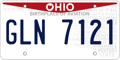 OH license plate GLN7121