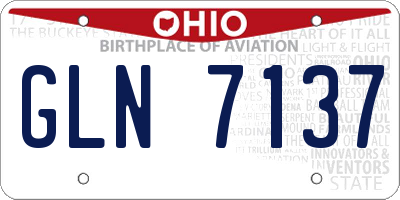 OH license plate GLN7137