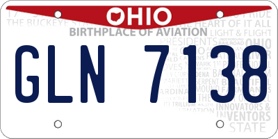 OH license plate GLN7138