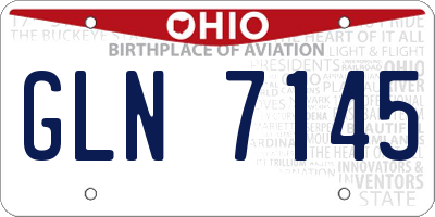 OH license plate GLN7145
