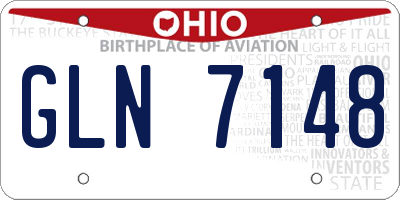 OH license plate GLN7148