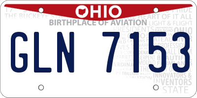 OH license plate GLN7153