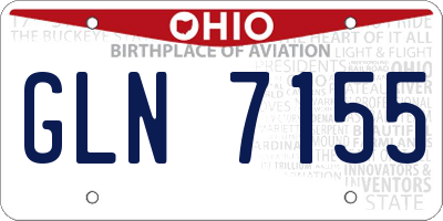 OH license plate GLN7155