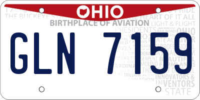 OH license plate GLN7159