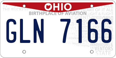 OH license plate GLN7166