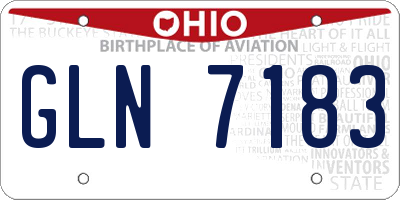 OH license plate GLN7183