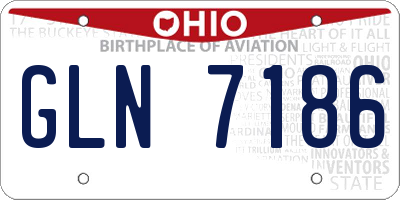 OH license plate GLN7186