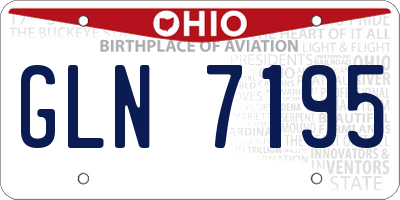 OH license plate GLN7195
