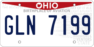 OH license plate GLN7199