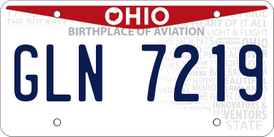 OH license plate GLN7219