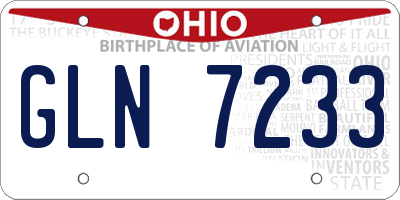OH license plate GLN7233
